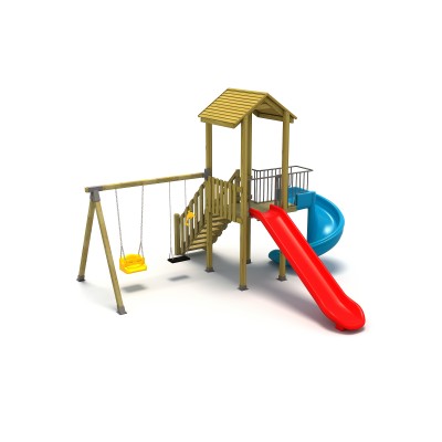 63 A Standard Wooden Playground